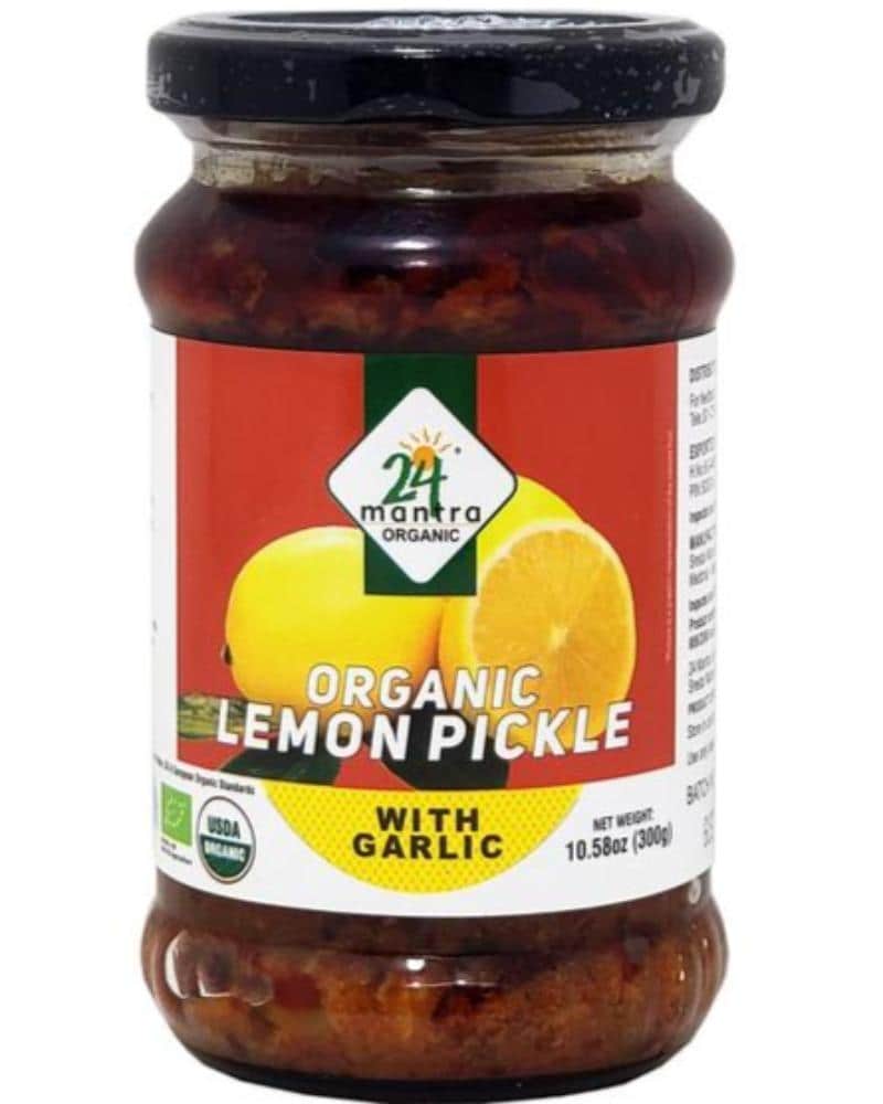 24 Mantra Organic Lemon Pickle with Garlic 24 Mantra Organic Lemon Pickle with Garlic, 24 Mantra Organic Pickle, 24 Mantra Pickle, aachar, Indian pickles, Lemon Pickle, Organic Lemon Pickle, Pickle 