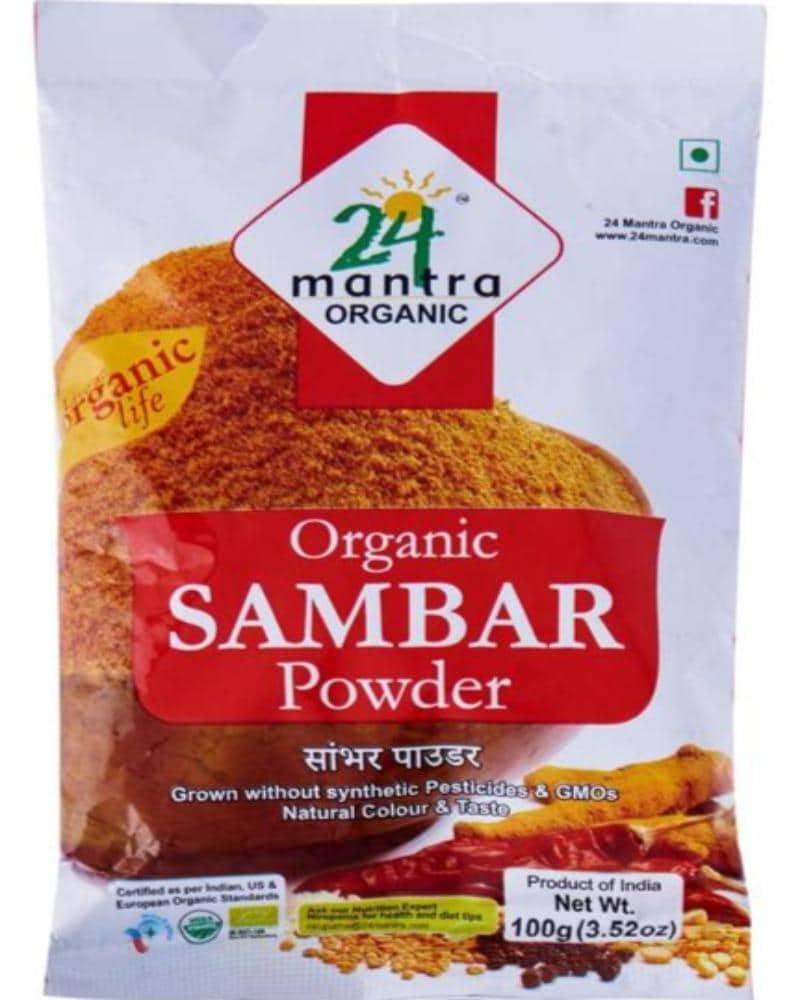 24 Mantra Organic Sambar Powder 24 Mantra  Masala, 24 Mantra Organic Masala, 24 Mantra Organic Sambar Powder, Organic Sambar Powder, sambar powder 