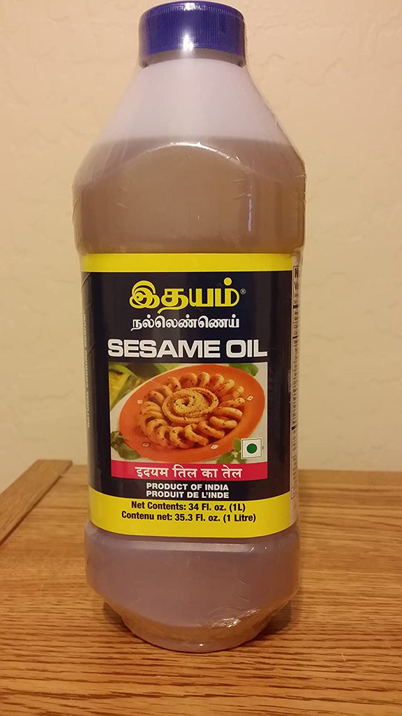 Idhayam Gingelly/Sesame Oil 1 Litre Gingelly Oil, Idhayam, Idhaym Oil, Sesame Oil 