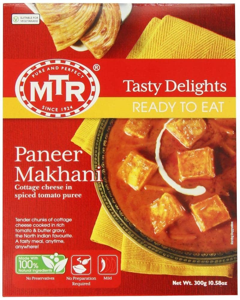 MTR Ready to Eat - Paneer Makhani curry, indian curry, indian meal, MTR, Mtr ready to eat, paneer, paneer butter masala, Paneer Makhani, Shahi Paneer 