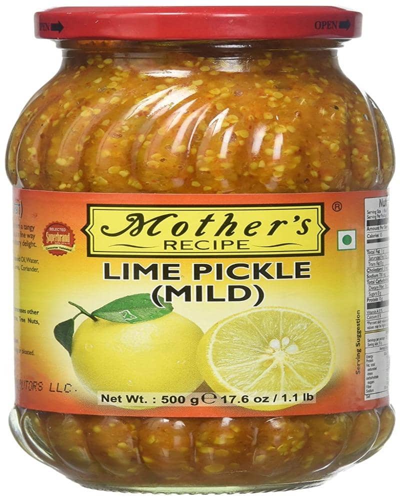 Mother's Recipe Lime Pickle - Mild aachar, lime pickle, mango pickle, mothers recipe, Pickle 