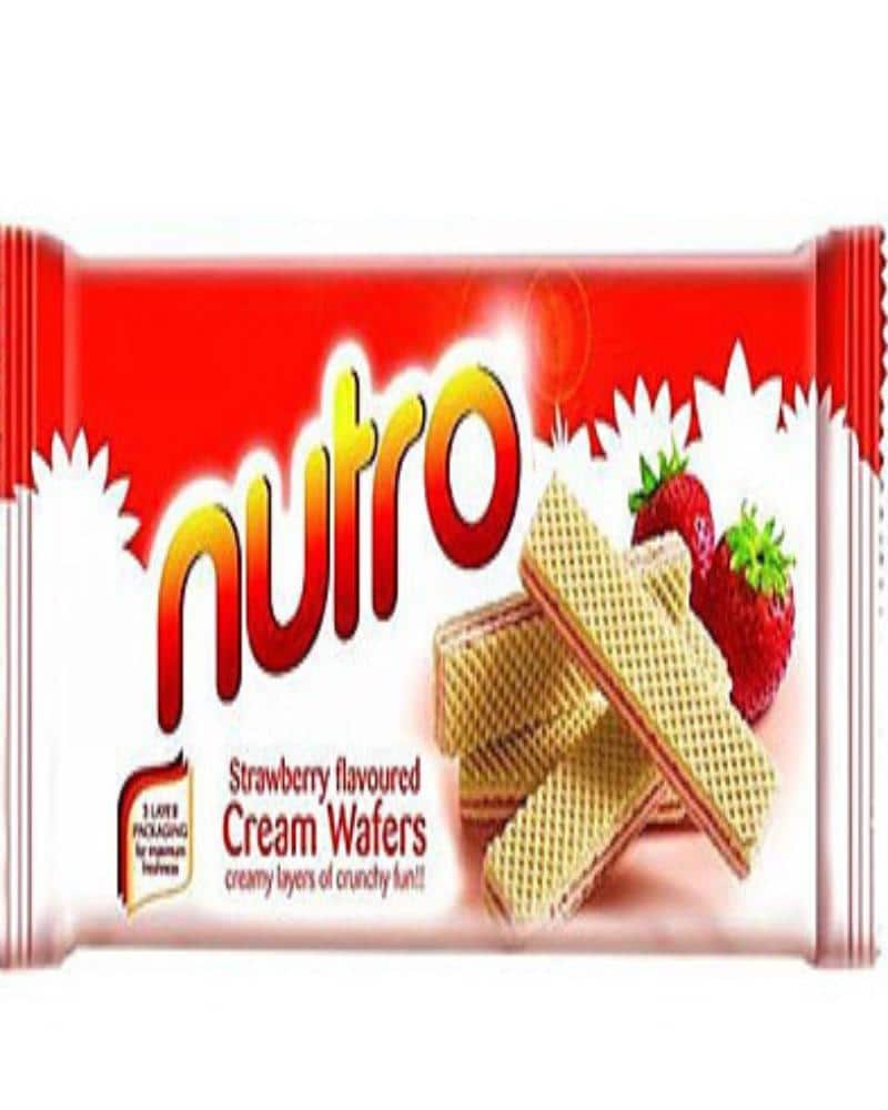 Nutro Strawberry Flavoured Cream Wafers Cream Wafers, Nutro Strawberry Flavoured Cream Wafers, Nutro Wafers, Strawberry Cream Wafers, Strawberry Flavoured Cream Wafers 