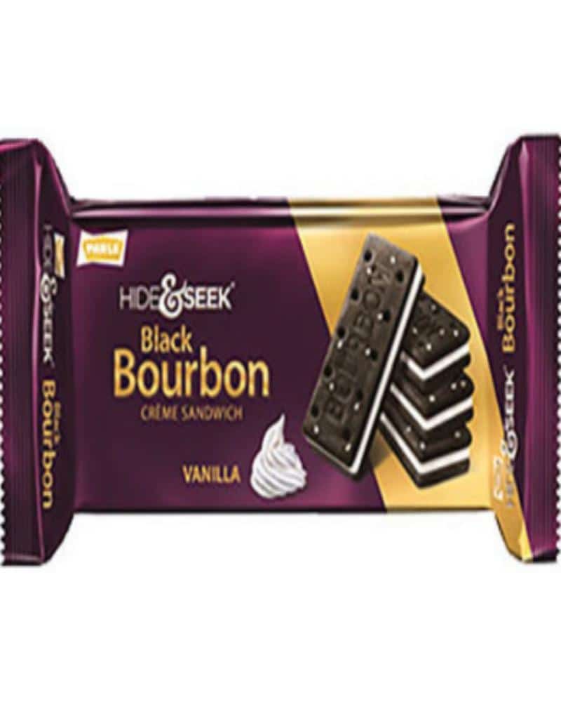 Parle Hide & Seek Black Bourbon Creme Sandwich - Vanilla Parle Hide & Seek Black Bourbon, Parle Hide & Seek Black Bourbon Creme Sandwich - Vanilla, Parle Hide & Seek Sandwich 