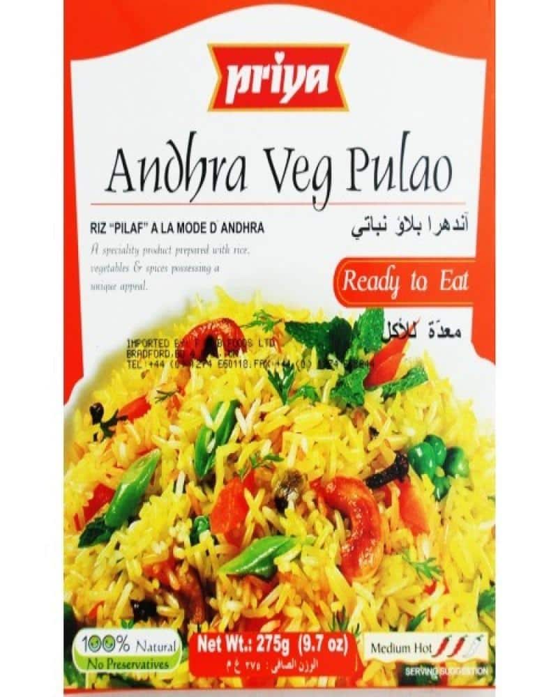 Priya Ready to Eat - Andhra Veg Pulao Andhra Veg Pulao, Priya RTE Andhra Veg Pulao, Veg Pulao 