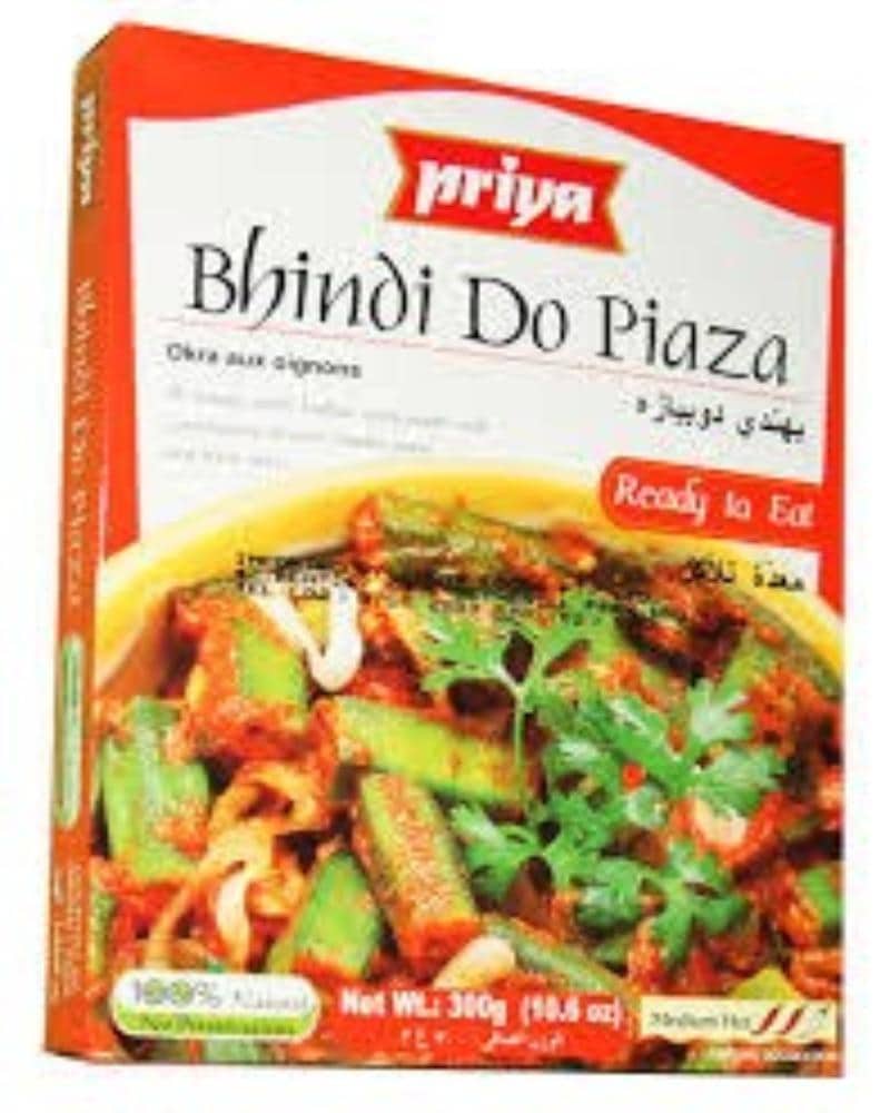 Priya Ready to Eat - Bhindi Do Piaza bhindi, Indian sabji, ladies finger, okra, Priya Bhindi Do Piaza (Ready-to-Eat), ready to eat 