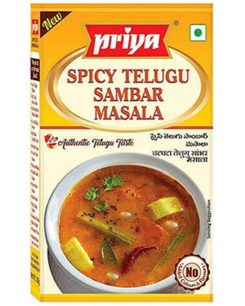 Priya Spicy Telugu Sambar Masala priya masala, Priya Spicy Telugu Sambar Masala, Sambar Masala, Spicy Masala, Telugu Sambar Masala 