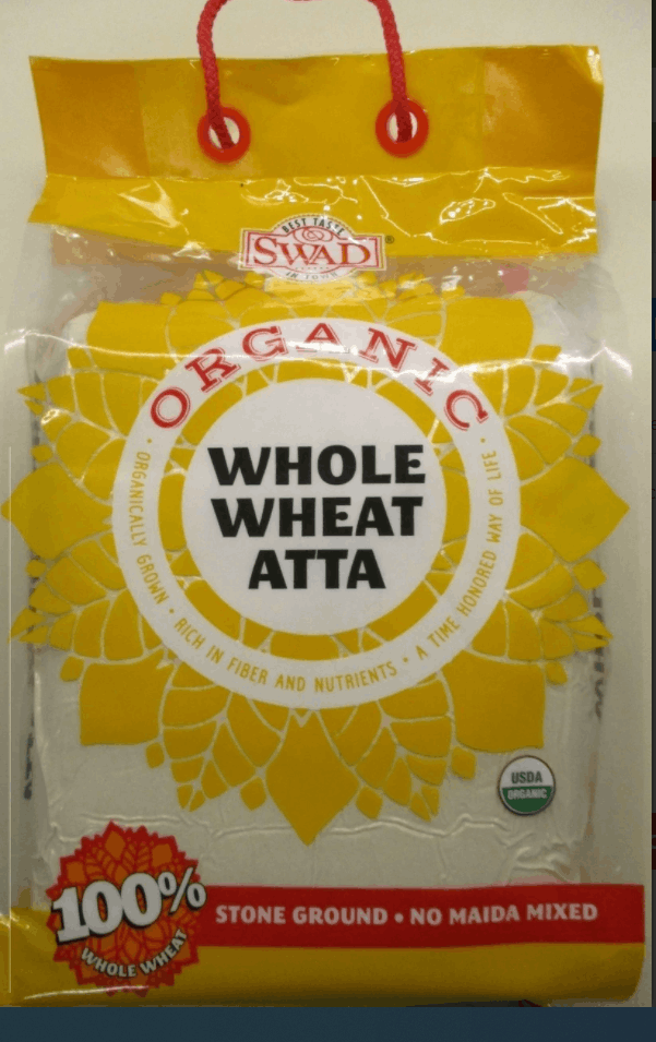 Swad Organic Whole Wheat Atta Atta, Organic Flour, Swad Organic Atta, Wheat Atta 