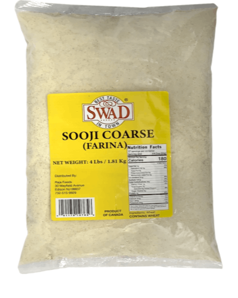 Swad Sooji Coarse (Farina) Farina, Semolina, Sooji, Sooji Coarse, Swad Flour, Swad Semolina, Swad Sooji Coarse (Farina) 